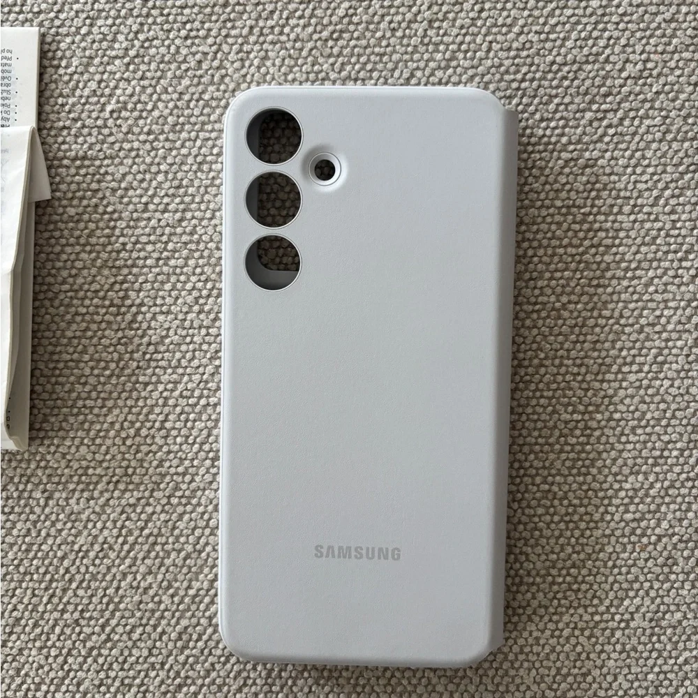 Genuine Samsung Galaxy S24+ S-View Wallet Phone Case - White
